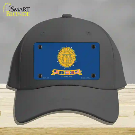 Georgia State Seal Novelty License Plate Hat Cotton / Charcoal