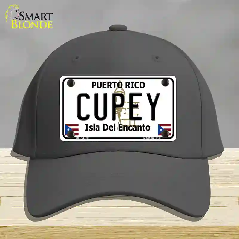 Cupey Puerto Rico Novelty License Plate Hat Cotton / Charcoal