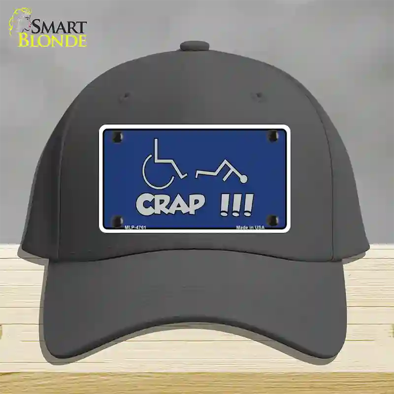 Handicap Crap Logo Novelty License Plate Hat Cotton / Charcoal