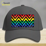 Rainbow Black Chevron Novelty License Plate Hat Cotton / Charcoal