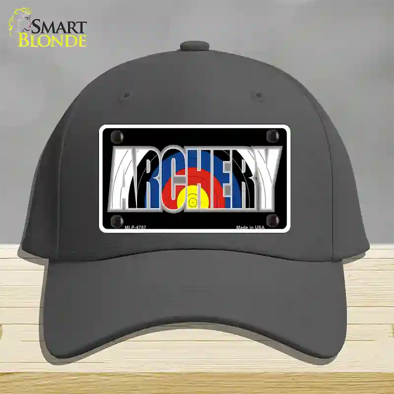 Archery Novelty License Plate Hat Cotton / Charcoal