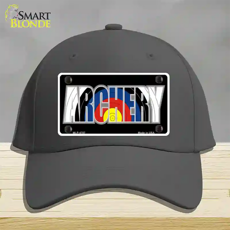 Archery Novelty License Plate Hat Cotton / Charcoal