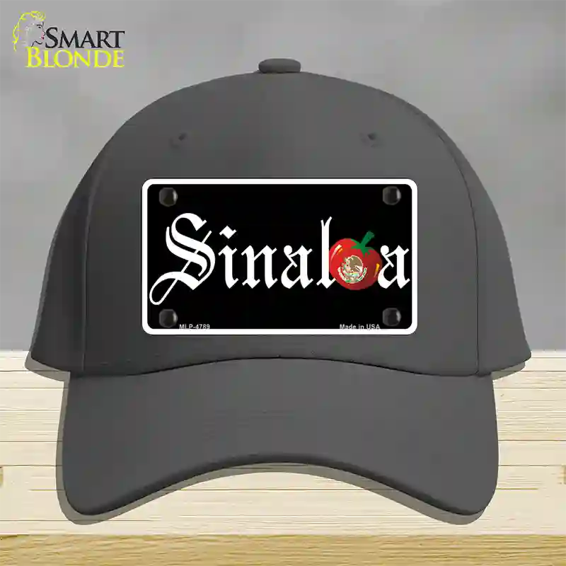 Sinaloa Black Novelty License Plate Hat Cotton / Charcoal