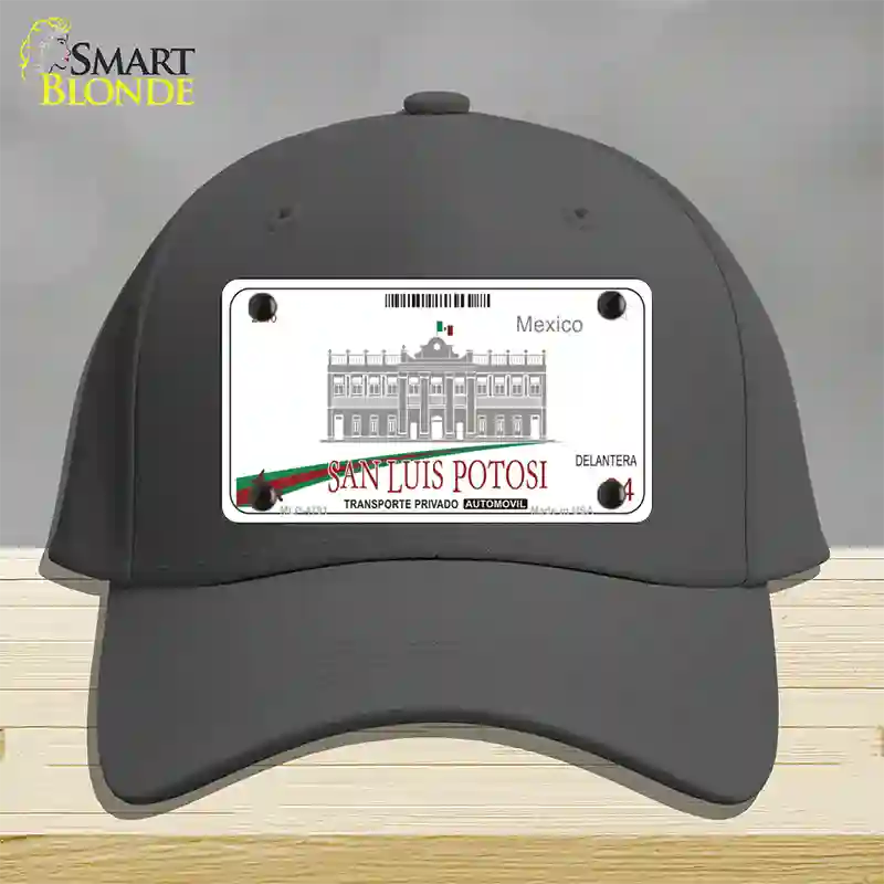 San Luis Potosi Mexico Novelty License Plate Hat Cotton / Charcoal