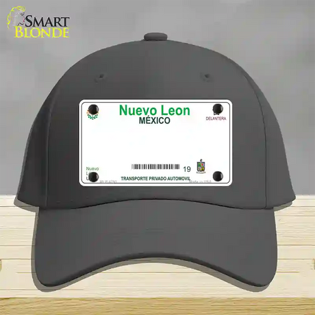 Nuevo Leon Mexico Blank Novelty License Plate Hat Cotton / Charcoal