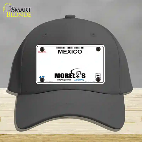 Morelos Mexico Novelty License Plate Hat Cotton / Charcoal