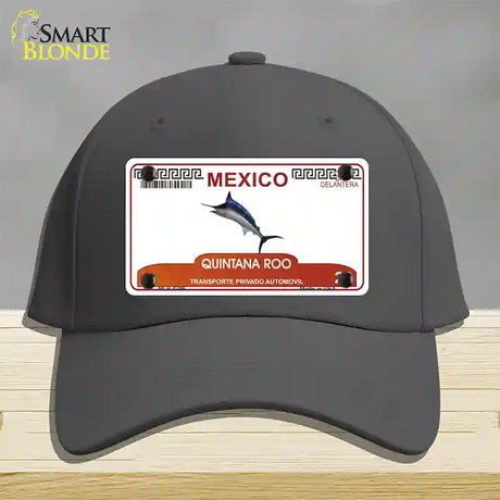 Quintana Roo Mexico Novelty License Plate Hat Cotton / Charcoal