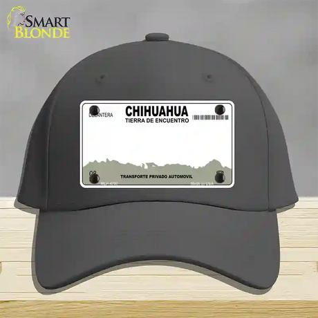 Chihuahua Mexico Novelty License Plate Hat Cotton / Charcoal