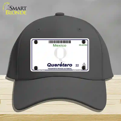 Queretaro Mexico Blank Novelty License Plate Hat Cotton / Charcoal