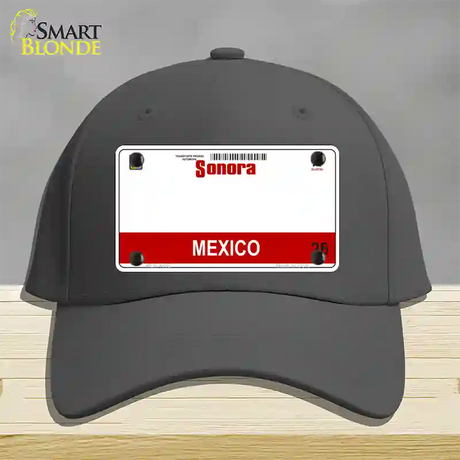 Sonora Mexico Novelty License Plate Hat Cotton / Charcoal