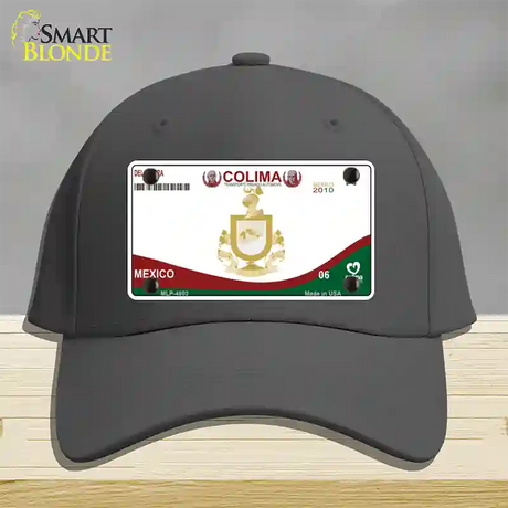 Colima Mexico Novelty License Plate Hat Cotton / Charcoal