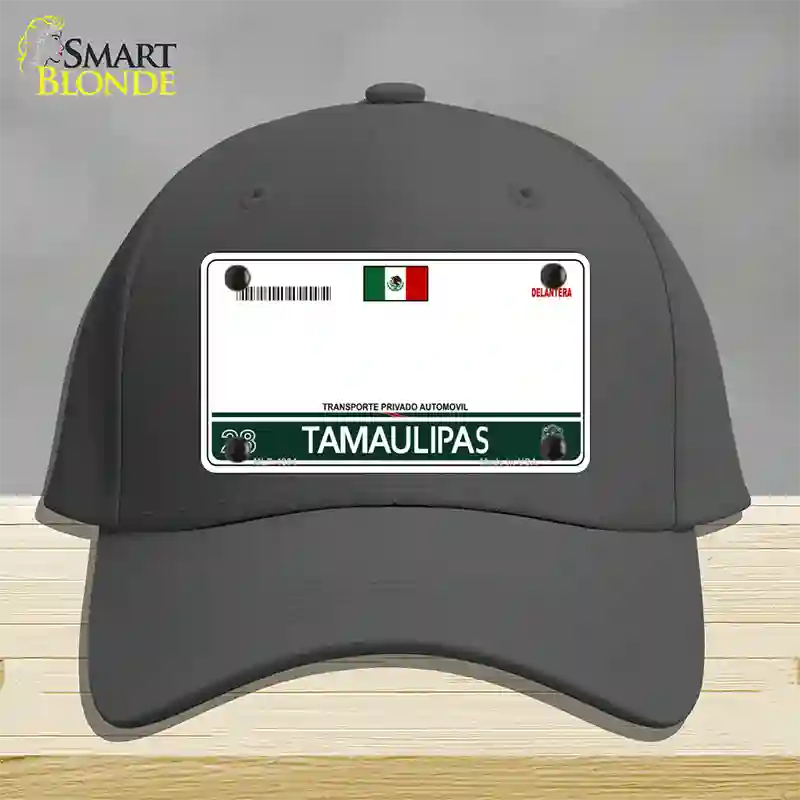 Tamaulipas Mexico Blank Novelty License Plate Hat Cotton / Charcoal