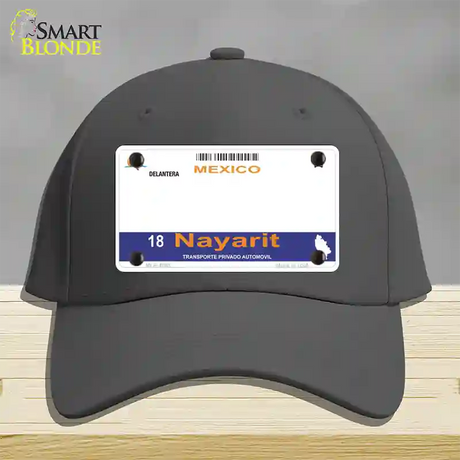 Nayarit Mexico Novelty License Plate Hat Cotton / Charcoal