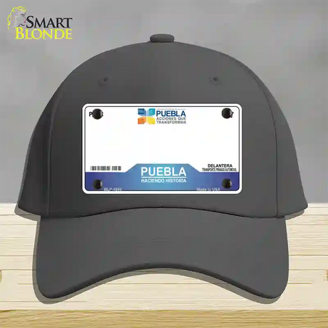 Puebla Mexico Novelty License Plate Hat Cotton / Charcoal