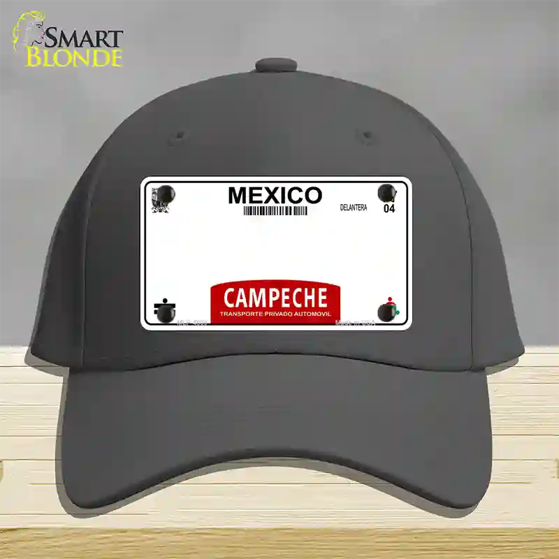 Campeche Mexico Blank Novelty License Plate Hat Cotton / Charcoal