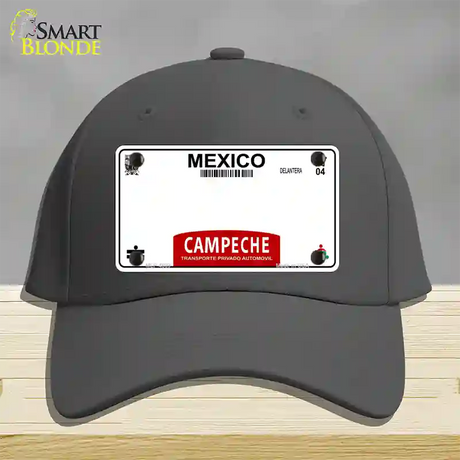 Campeche Mexico Blank Novelty License Plate Hat Cotton / Charcoal