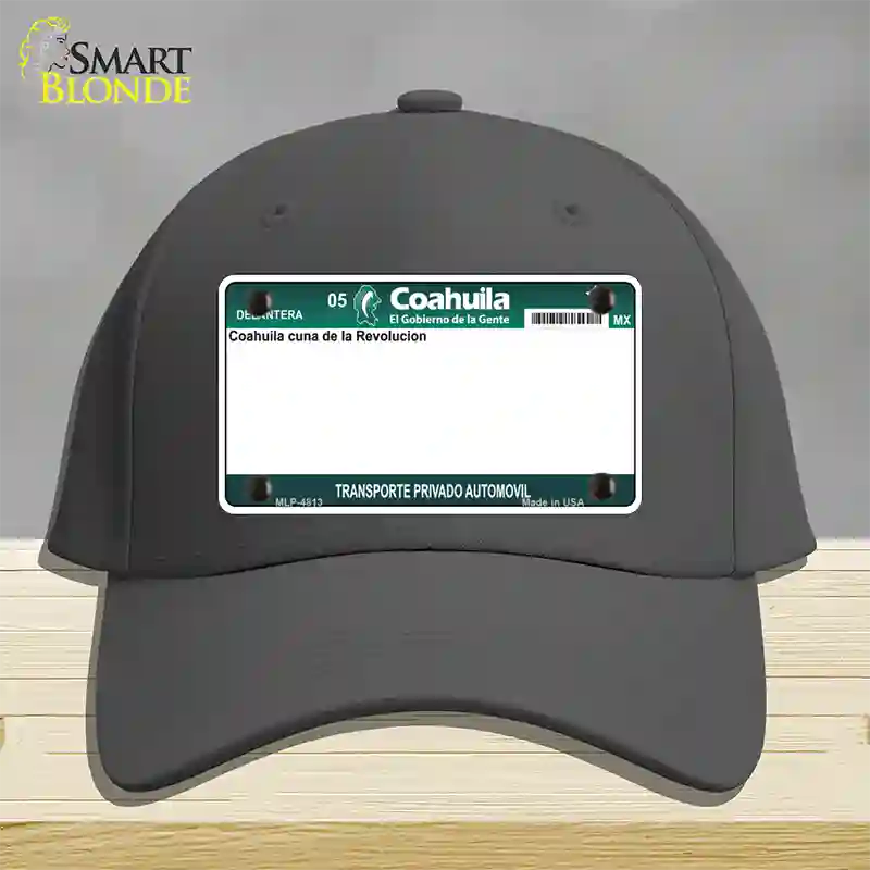 Coahuila Mexico Novelty License Plate Hat Cotton / Charcoal