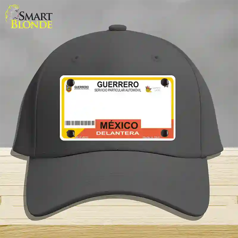 Guerrero Mexico Blank Novelty License Plate Hat Cotton / Charcoal