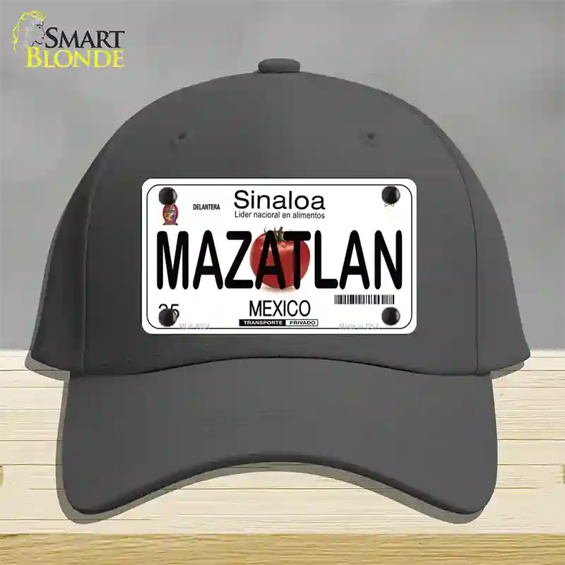 Mazatlan Mexico Novelty License Plate Hat Cotton / Charcoal