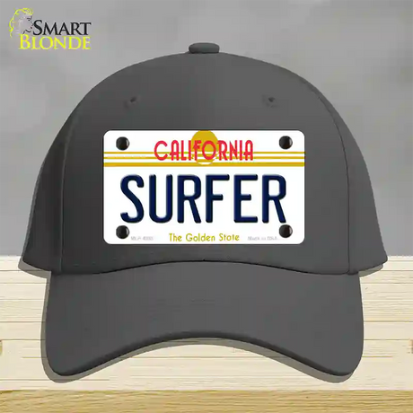 Surfer California Novelty License Plate Hat Cotton / Charcoal