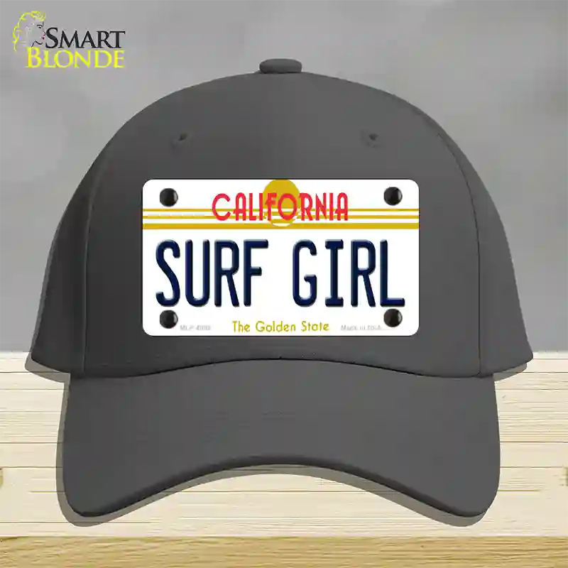 Surf Girl California Novelty License Plate Hat Cotton / Charcoal