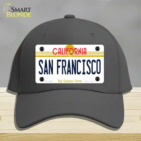 San Francisco California Novelty License Plate Hat Cotton / Charcoal