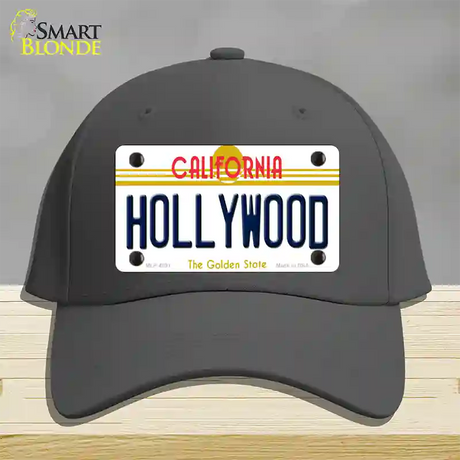 Hollywood California Novelty License Plate Hat Cotton / Charcoal