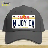 N Joy Ca California Novelty License Plate Hat Cotton / Charcoal