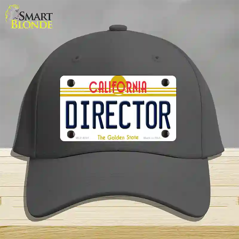 Director California Novelty License Plate Hat Cotton / Charcoal