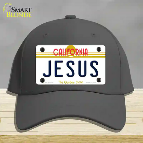 Jesus California Novelty License Plate Hat Cotton / Charcoal