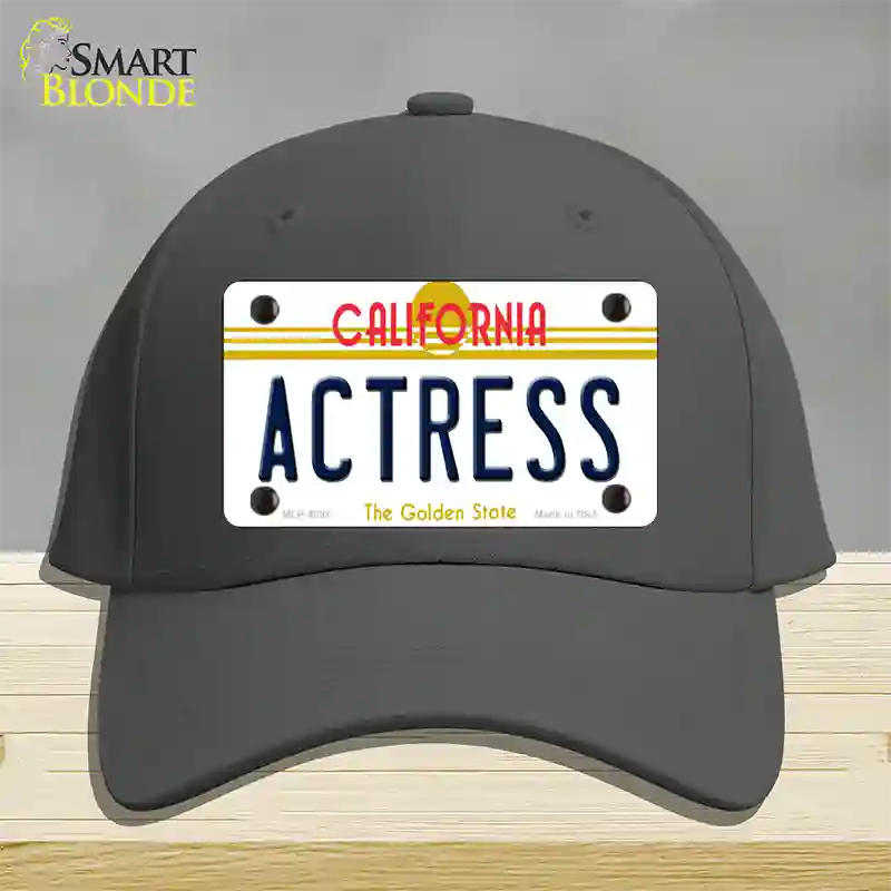 Actress California Novelty License Plate Hat Cotton / Charcoal