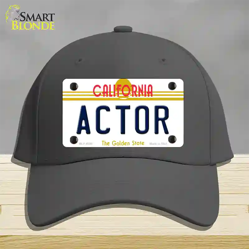 Actor California Novelty License Plate Hat Cotton / Charcoal