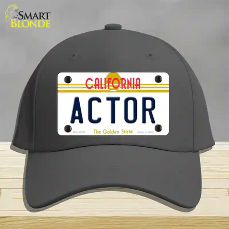 Actor California Novelty License Plate Hat Cotton / Charcoal