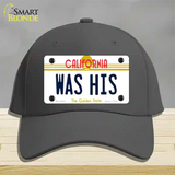 Was His California Novelty License Plate Hat Cotton / Charcoal