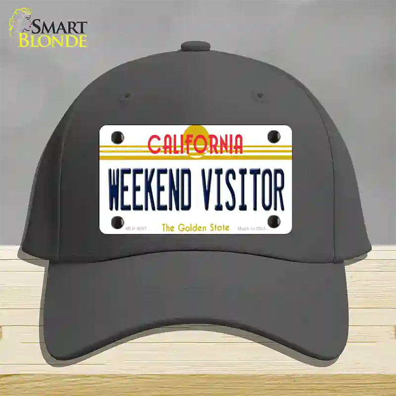 Weekend Vistor California Novelty License Plate Hat Cotton / Charcoal