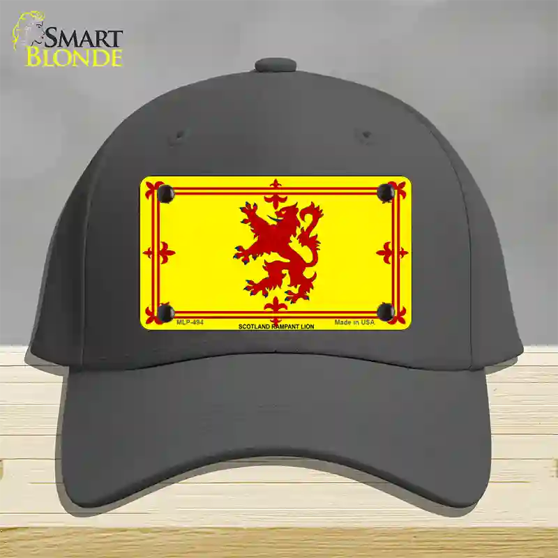 Scotland Lion Flag Novelty License Plate Hat Cotton / Charcoal