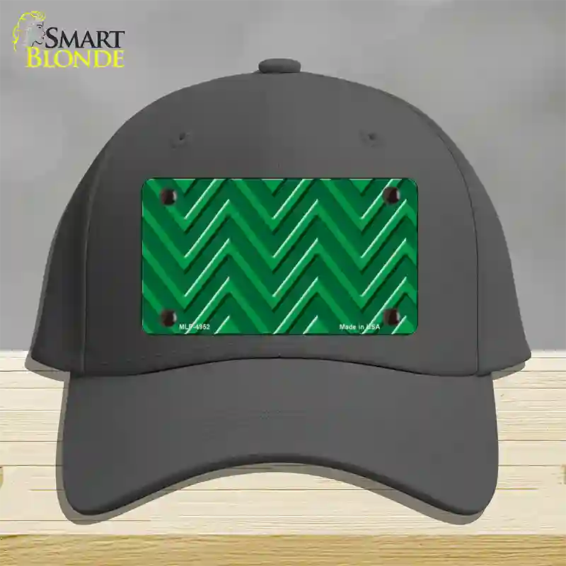 Green Light Green Large Chevron Novelty License Plate Hat Cotton / Charcoal