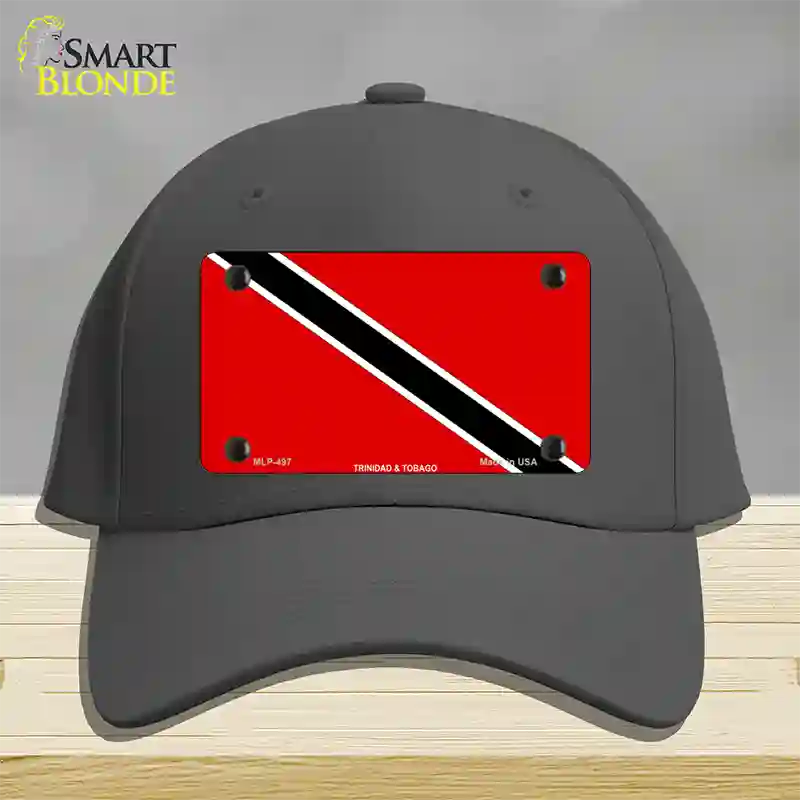 Trinidad Tobago Flag Novelty License Plate Hat Cotton / Charcoal