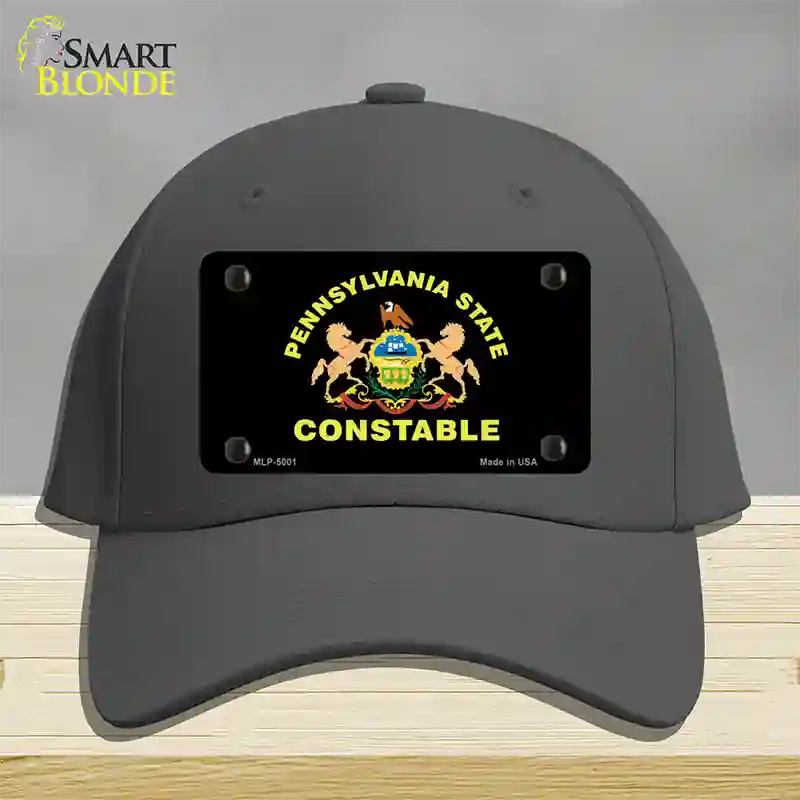 PA Constable Star Seal Novelty License Plate Hat Cotton / Charcoal