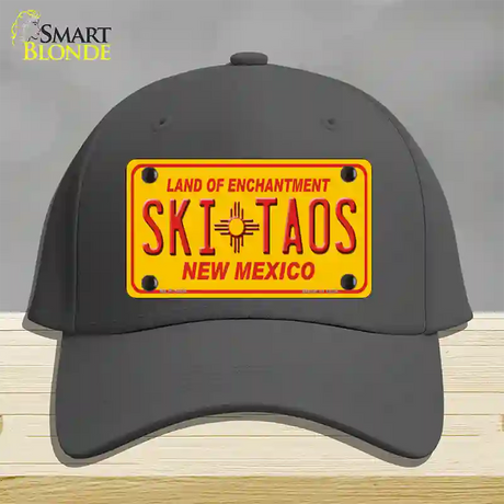 Ski Taos Yellow New Mexico Novelty License Plate Hat Cotton / Charcoal