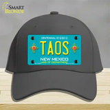 Taos Teal New Mexico Novelty License Plate Hat Cotton / Charcoal