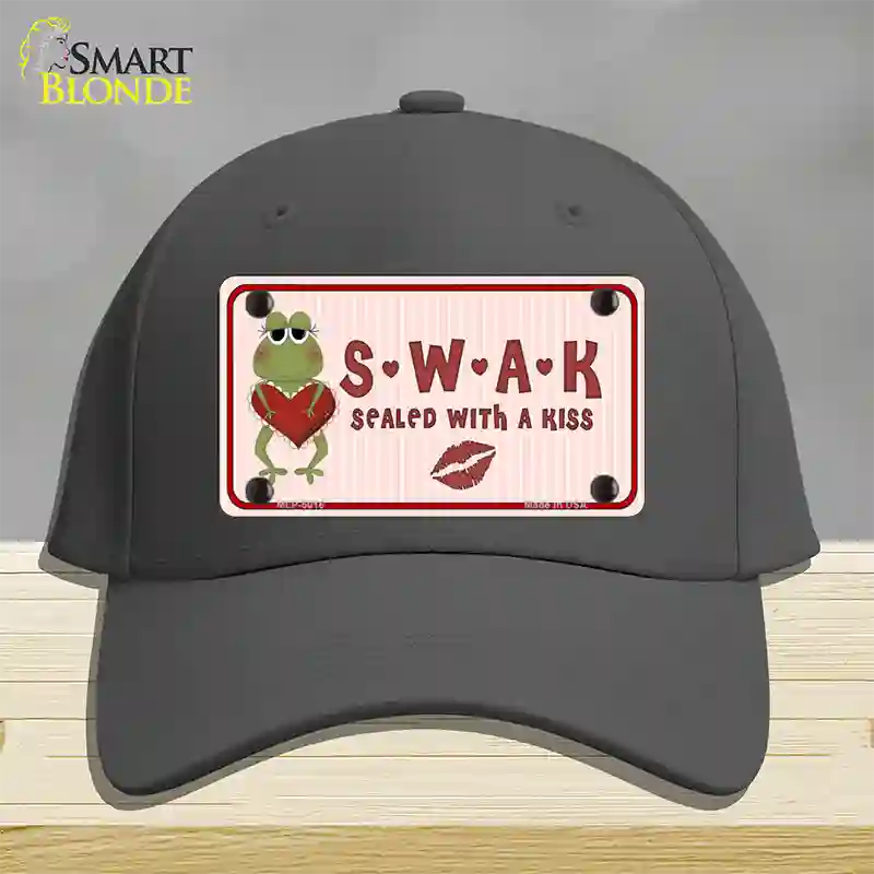 S.W.A.K. Valentine Frog Novelty License Plate Hat Cotton / Charcoal