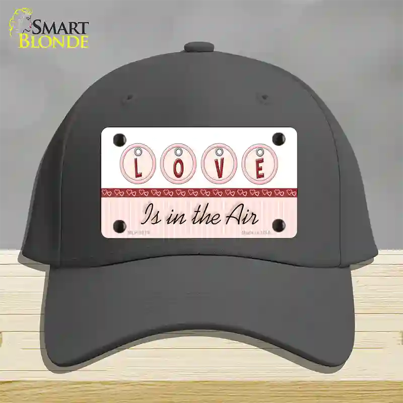 Love Is In The Air Novelty License Plate Hat Cotton / Charcoal