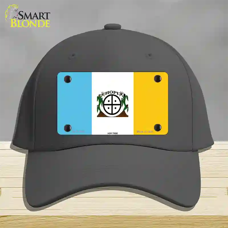 Hopi Tribe Flag Novelty License Plate Hat Cotton / Charcoal