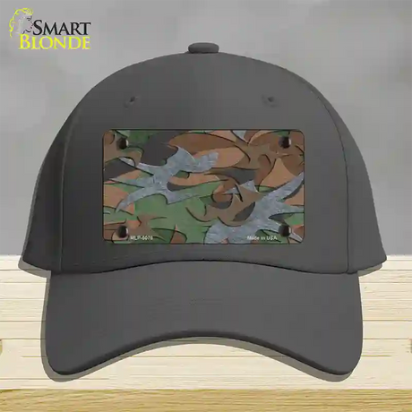 Textured Camouflage Novelty License Plate Hat Cotton / Charcoal