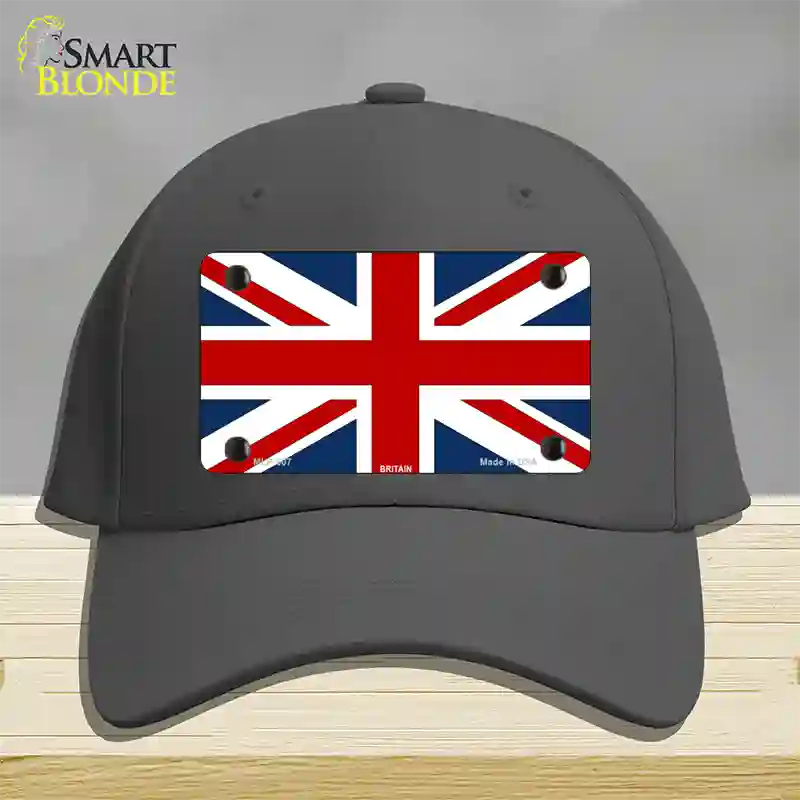 Britain Flag Novelty License Plate Hat Cotton / Charcoal