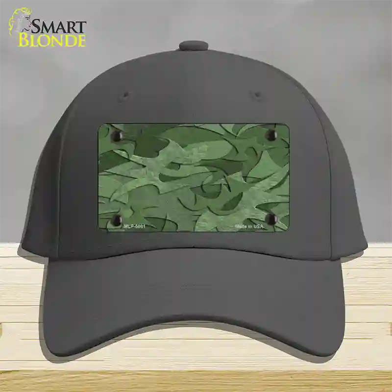 Green Camouflage Novelty License Plate Hat Cotton / Charcoal