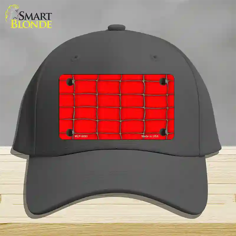 Web Red Novelty License Plate Hat Cotton / Charcoal