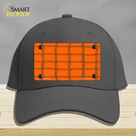 Web Orange Novelty License Plate Hat Cotton / Charcoal