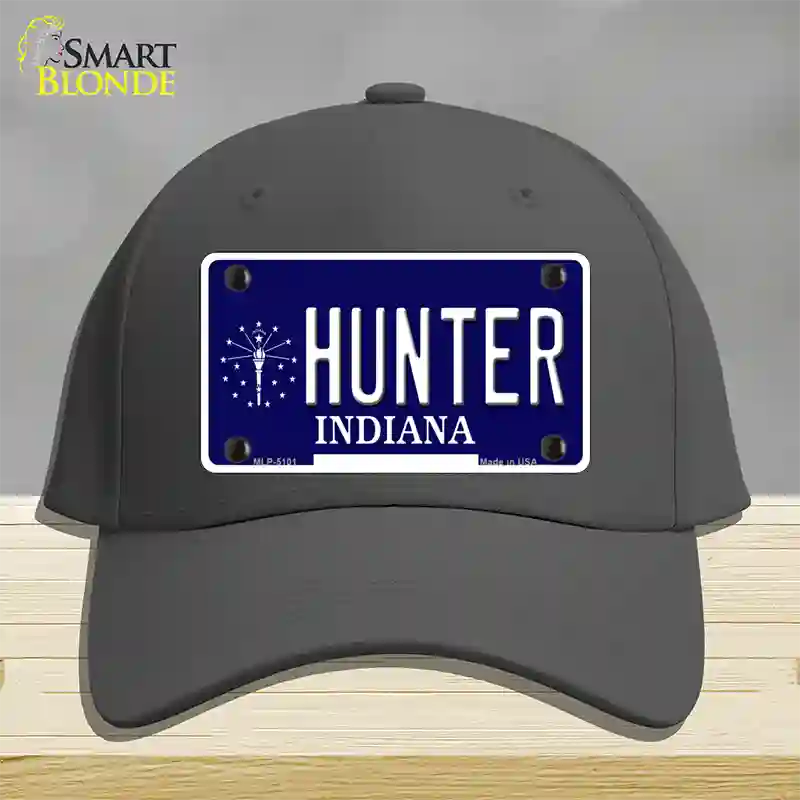 Hunter Indiana State Novelty License Plate Hat Cotton / Charcoal